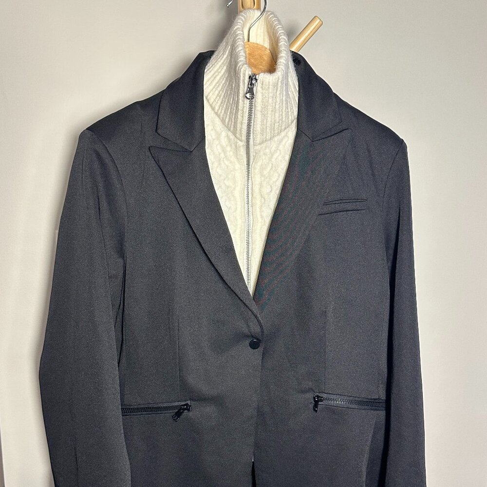 Elan Women’s Jacket Lightweight Black Casual Chic Layered Style Size L